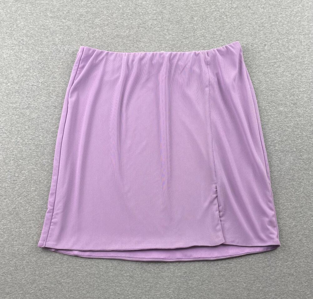 AFRM Skirt Size M Purple Mesh Mini Stretchy Pull On Preppy Summer Beach Party